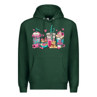 Sports Green valentines day coffee Premium Hoodie - Jasminsmagicworld