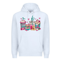 White valentines day coffee Premium Hoodie - Jasminsmagicworld