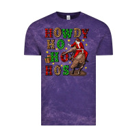 Cloud Purple howdy ho ho hos christmas Vintage Tee - CowGirlArtShop