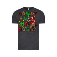 Vintage Black howdy ho ho hos christmas Vintage Tee - CowGirlArtShop
