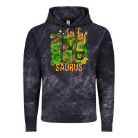 Cloud Black St. Patrick's day lucky Saurus Vintage Hoodie - HowdyJamesFarm