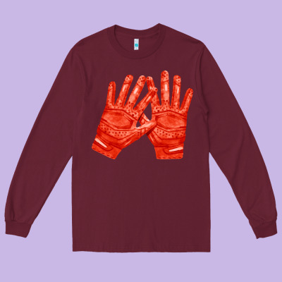 Receiver Gloves Fa Element 1 Long Sleeve Tee Designed By Fadigitalartstudio