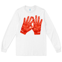 White receiver gloves fa element 1 Long Sleeve Tee - FaDigitalArtStudio