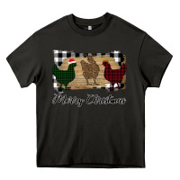 Asphalt Merry Christmas Chickens Heavy Core Tee - Bettercallsaul