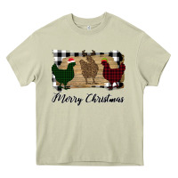 Mossy Merry Christmas Chickens Heavy Core Tee - Bettercallsaul