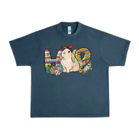 Midnight Navy Hop rabbit Easter Day Urban Heavy Tee - HowdyJamesFarm