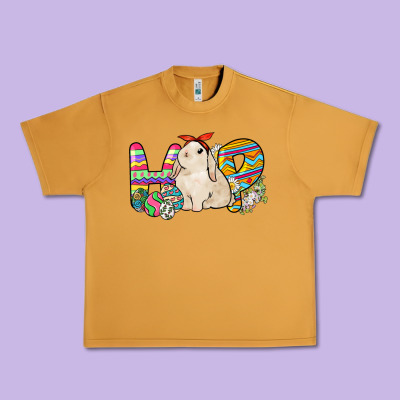 Hop Rabbit Easter Day Urban Heavy Tee Designed By Howdyjamesfarm