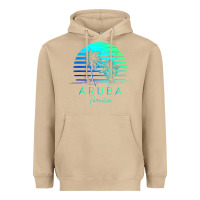 Mushroom Vintage Aruba Beach Tropical Vibes Vacation Souvenir Gift Heavyweight Hoodie - longCreatives