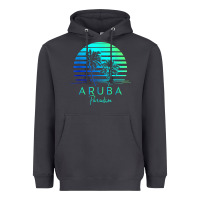 Smoke Vintage Aruba Beach Tropical Vibes Vacation Souvenir Gift Heavyweight Hoodie - longCreatives