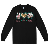 Black Peace Love Baseball Long Sleeve Tee - Jasminsmagicworld
