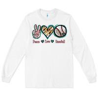 White Peace Love Baseball Long Sleeve Tee - Jasminsmagicworld