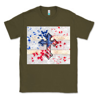Army Green 4th of july flag cross Classic Tee - TumblerDesignByShophia