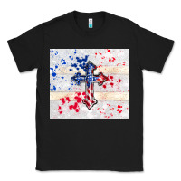 Black 4th of july flag cross Classic Tee - TumblerDesignByShophia