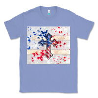 Colony Blue 4th of july flag cross Classic Tee - TumblerDesignByShophia