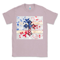 Lilac 4th of july flag cross Classic Tee - TumblerDesignByShophia