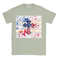 Matcha 4th of july flag cross Classic Tee - TumblerDesignByShophia