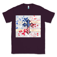 Plum 4th of july flag cross Classic Tee - TumblerDesignByShophia