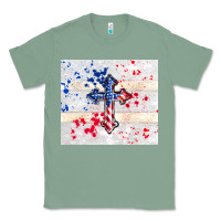Sage 4th of july flag cross Classic Tee - TumblerDesignByShophia