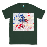 Sports Green 4th of july flag cross Classic Tee - TumblerDesignByShophia
