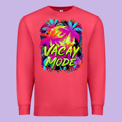 Vacay Mode Premium Sweatshirt Designed By Barkaloodesign