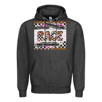 Charcoal Heather race Zipper Hoodie - Artiststas