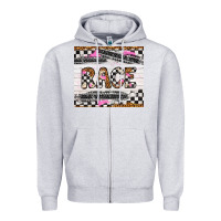 Heather Grey race Zipper Hoodie - Artiststas