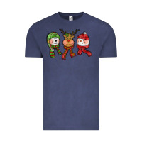 Christmas Reindeer Polar Bear Snowman Vintage Tee | Teevron