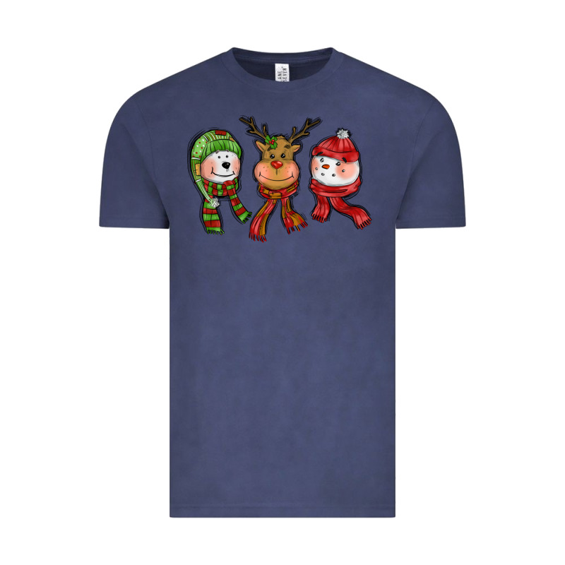 Christmas Reindeer Polar Bear Snowman Vintage Tee by CowGirlArtShop | Teevron