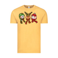 Vintage Mustard christmas reindeer polar bear snowman Vintage Tee - CowGirlArtShop
