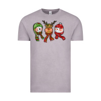 Vintage Zinc christmas reindeer polar bear snowman Vintage Tee - CowGirlArtShop