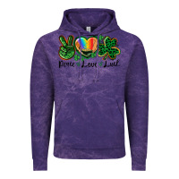 Cloud Purple Peace love St. Patrick's Day Vintage Hoodie - CowGirlArtShop