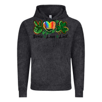 Vintage Black Peace love St. Patrick's Day Vintage Hoodie - CowGirlArtShop