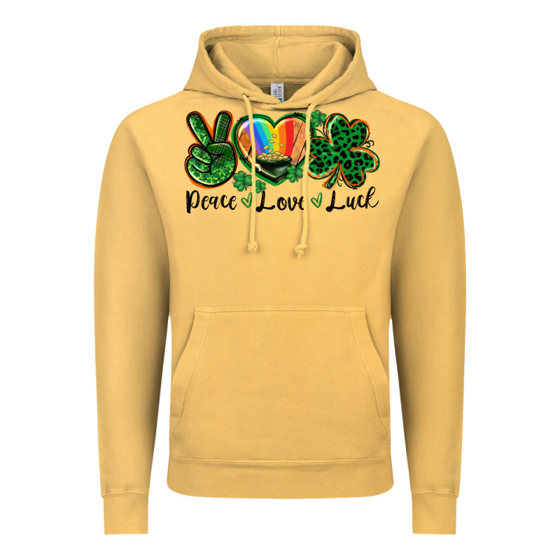 Peace Love St. Patrick's Day Vintage Hoodie by CowGirlArtShop | Teevron