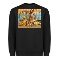 Black fall rabbit  mousepad Heavyweight Sweatshirt - LillyAllenDesigns