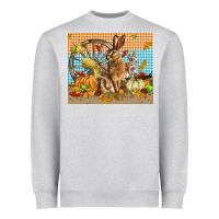Heather Grey fall rabbit  mousepad Heavyweight Sweatshirt - LillyAllenDesigns