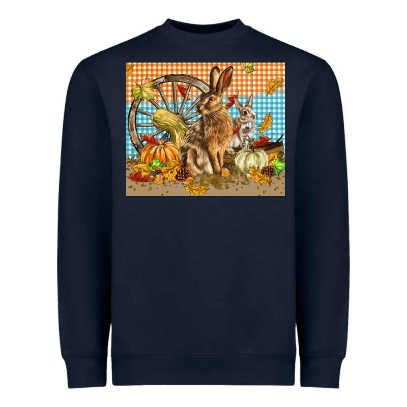 Fall Rabbit  Mousepad Heavyweight Sweatshirt by LillyAllenDesigns | Teevron