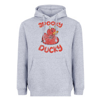 Heather Grey spooky devil rubber duck halloween Heavyweight Hoodie - longCreatives