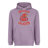 Lavender spooky devil rubber duck halloween Heavyweight Hoodie - longCreatives