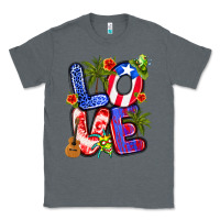 Charcoal Heather puerto rico love Classic Tee - Artiststas