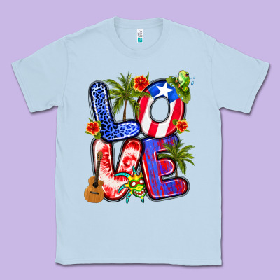 Puerto Rico Love Classic Tee Designed By Artiststas