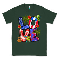 Sports Green puerto rico love Classic Tee - Artiststas