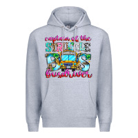 Heather Grey captain of the struggle bus bus Premium Hoodie - CowhideDigitalArt