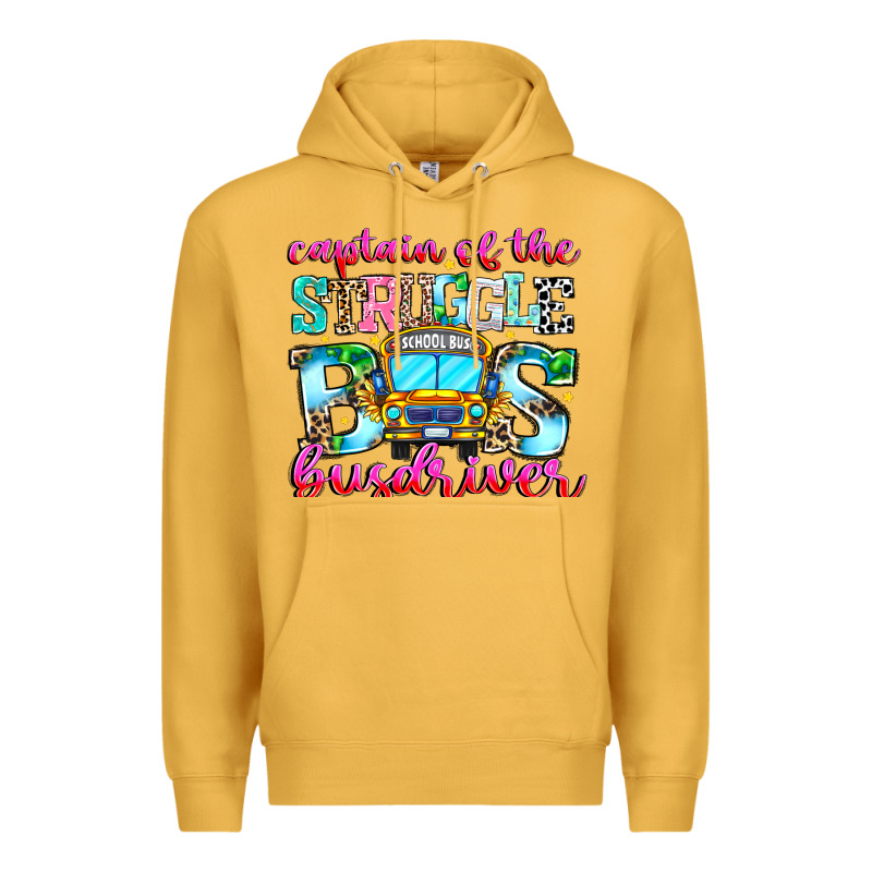 Captain Of The Struggle Bus Bus Premium Hoodie by CowhideDigitalArt | Teevron