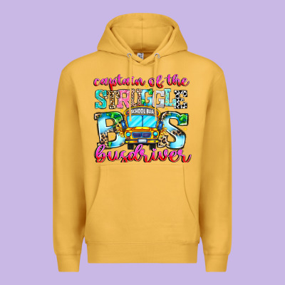 Captain Of The Struggle Bus Bus Premium Hoodie Designed By Cowhidedigitalart
