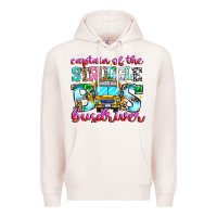 Pale Pink captain of the struggle bus bus Premium Hoodie - CowhideDigitalArt
