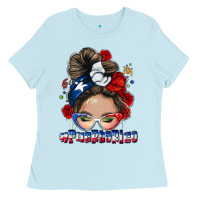 Puerto Rico Messy Bun Ladies Tee | Teevron