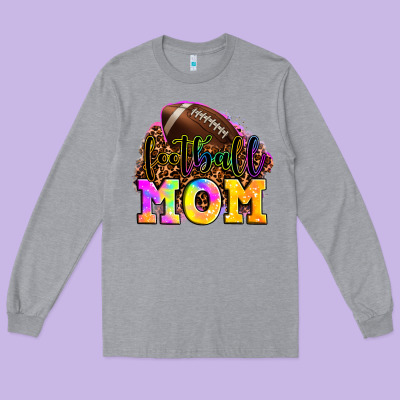 Football Mom Long Sleeve Tee Designed By Oliviacreatesart