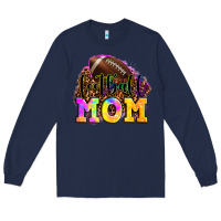 Navy football mom Long Sleeve Tee - OliviaCreatesArt