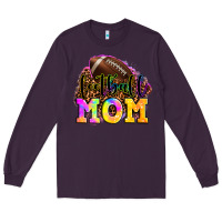Plum football mom Long Sleeve Tee - OliviaCreatesArt