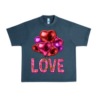 Midnight Navy Love heart balloons Valentine's Day Urban Heavy Tee - HowdyJamesFarm